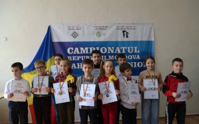 В Кишинёве состоялась церемония награждения победителей чемпионата страны по шахматам среди детей до 8 и до 10 лет