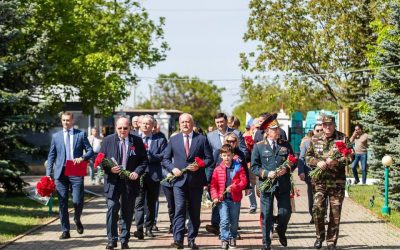 Am participat la ceremonia de înhumare a osemintelor a 15 soldați din Armata Roșie la Complexul Memorial “Capul de Pod Șerpeni”